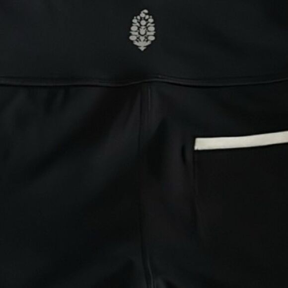 NWOT Free People Island Shorts Ultra High Rise Cheeky Black Pocket Compression - Picture 13 of 15